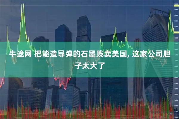 牛途网 把能造导弹的石墨贱卖美国, 这家公司胆子太大了