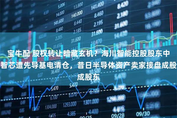 宝牛配 股权转让暗藏玄机？海川智能控股股东中晶智芯遭先导基电清仓，昔日半导体资产卖家接盘成股东